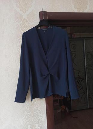 Красивая синяя блузка/блуза/кофточка/рубашка4 фото