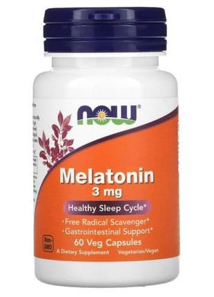 Now foods мелатонін, 3 мг, 60 шт