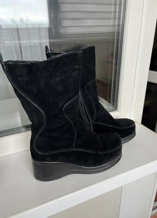 Ботинки замшевые натуральные