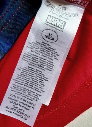 Красный реглан лонгслив spider man marvel на 4 года (104см)