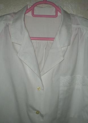 Женская белая блуза мпшо "космос" ретро 90-е, хлопок3 фото