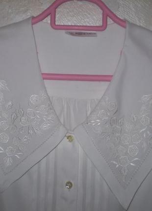 Женская белая блуза dorothy perkins uk14l 48 вискоза, вышивка3 фото
