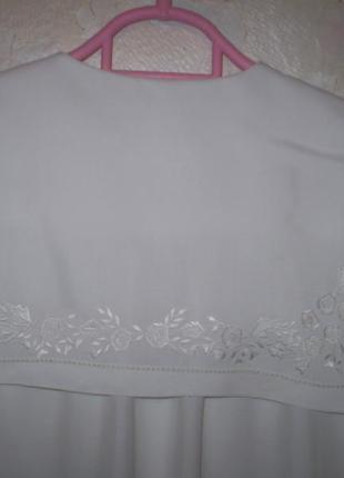 Женская белая блуза dorothy perkins uk14l 48 вискоза, вышивка4 фото
