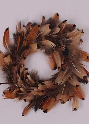 Венчик на большой день крупной венок на основе перо перьев интерьерный декор