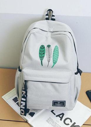 Трендовый школьный рюкзак для девочек со стильным принтом. 4 цвета6 фото