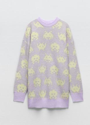 Zara джемпер space свитер кофта оверсайз4 фото