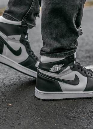 Кросівки nike air jordan retro 1 black white4 фото