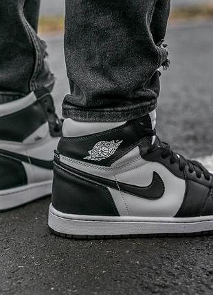 Кросівки nike air jordan retro 1 black white5 фото