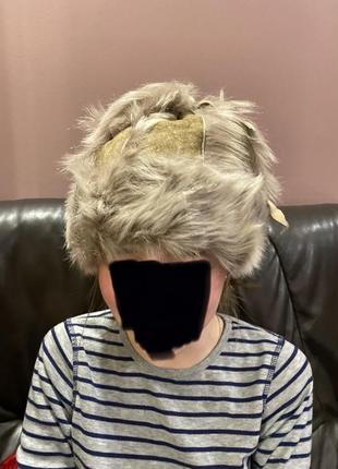 Шапка с натурального меха и кожи