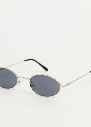 Овальные солнечные солнцезащитные темные очки ленноны лепса asos золотые