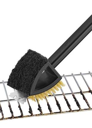 Щітка для чищення грилю барбекю шампурів 3в1 grill meister 37,5 см