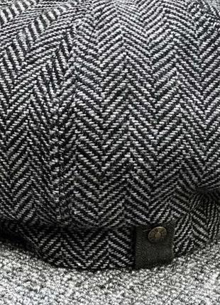 Шляпа восьмиугольная мужская ретро  хулиганка 56-58 см серый4 фото