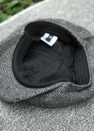 Шляпа восьмиугольная мужская ретро  хулиганка 56-58 см серый3 фото