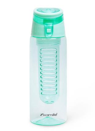 Спортивная бутылка для воды kamille бирюзовый 660ml из пластика km-2303
