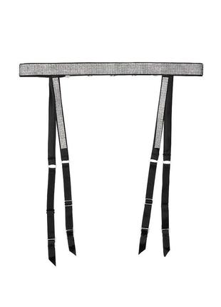 Пояс victoria's secret very sexy shine strap garter black belt сша оригінал