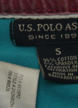 Us. polo assn s поло из хлопка пике big logo 5% спандекса4 фото