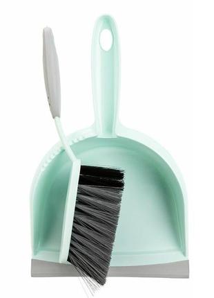 F1-00976, совок і щітка aquapur для прибирання, салатовий-сірий1 фото