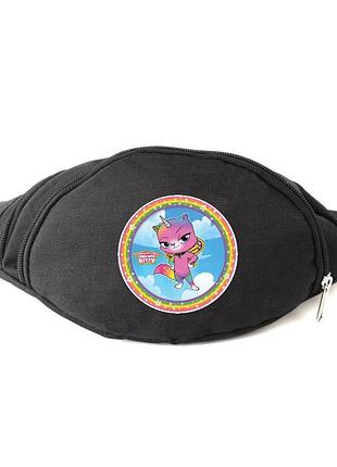 Сумка бананка на пояс радужно бабочково единорожная кошка cappuccino toys (rainbow butterfly unicorn