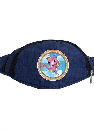 Сумка бананка на пояс радужно бабочково единорожная кошка cappuccino toys (rainbow butterfly unicorn