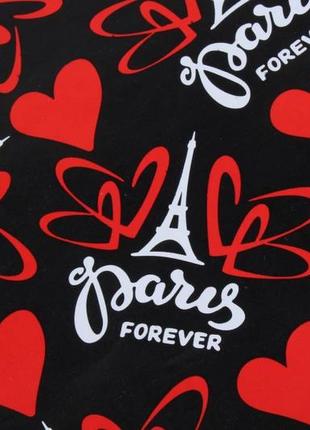 Папір пакувальна два принта "love paris" 1 м*70 см (20 аркушів)3 фото