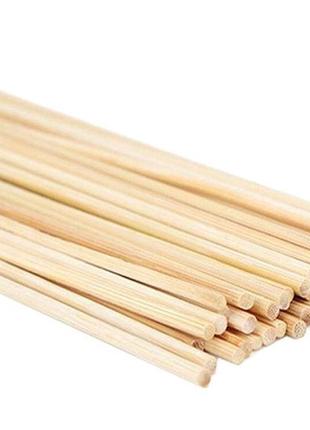 Бамбукові палички 40 см / 5 мм / ~40 шт для шашлику дерев'яні шпажки шашликів їжі закусок солодкої вати 109986 фото