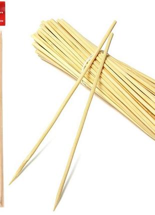 Бамбукові палички 40 см / 5 мм / ~40 шт для шашлику дерев'яні шпажки шашликів їжі закусок солодкої вати 109982 фото