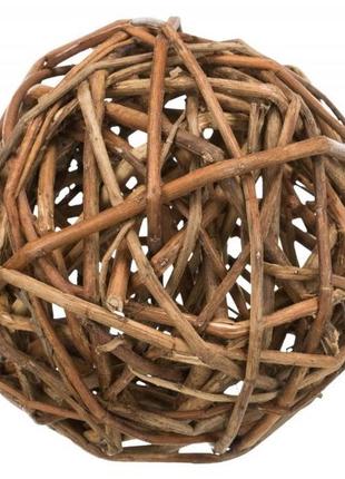 Мяч плетеный wicker ball натуральный игрушка для грызунов 13см