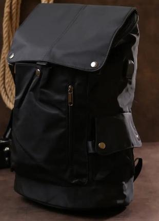 Чоловічий рюкзак чорний текстильний