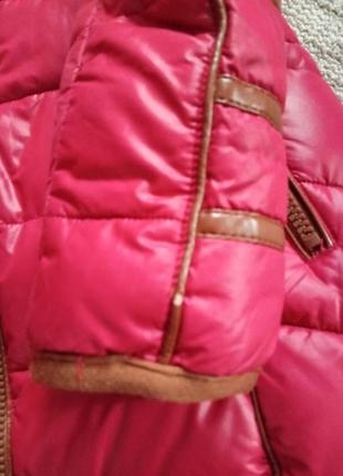 Зимняя куртка женская, пуховик женский бордовый8 фото
