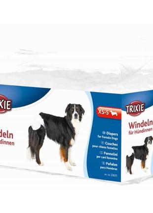 Trixie diapers xs-s памперсы для собак (девочек) 20-28см, 12шт1 фото