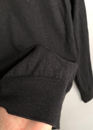Zara фирменный шерстяной тёплый чёрный базовый свитер 100 % шерсти мериноса джемпер rundholz owens6 фото