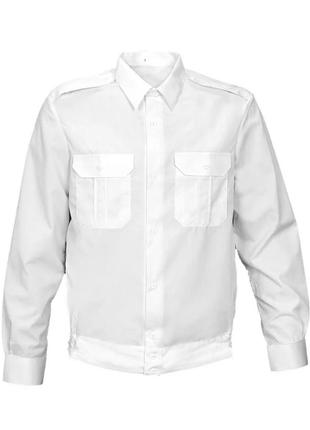 Рубашка форменная длинный рукав цвет белый1 фото