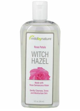 Midl by nature witch hazel тоник гамамелис с лепестками роз, тонер без спирта, 355 мл
