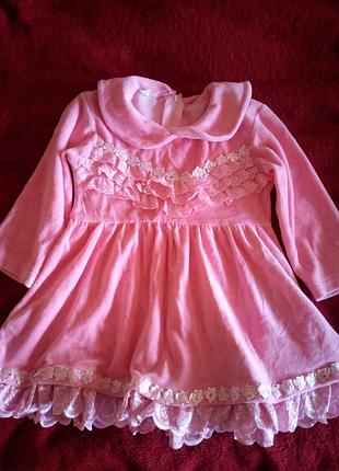 Вельветовое платье