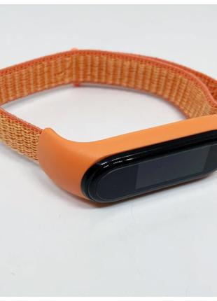 Ремешок тканевый mi band 3 mi band 4 mi band 5 mi band 6 на липучке