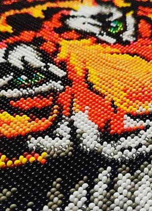 Картина плетений бісер тигр інтер'єр хижак символ 20222 фото