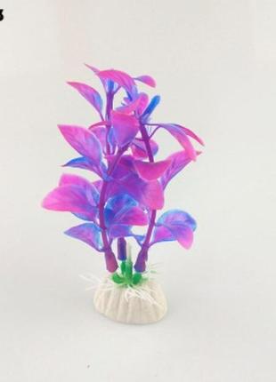 Штучні рослини в акваріум фіолетові - довжина 10см, пластик