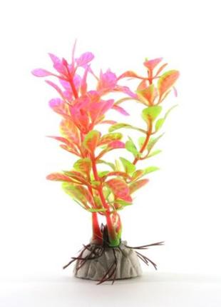 Искусственные растения для аквариума разноцветные - длина 8см, пластик1 фото