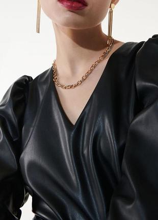 Платье плаття шикарное кожзам кожаное еко-кожа