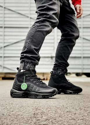 Кросівки air max 95 sneakerboot 'triple black' кросівки