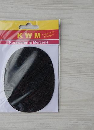 Термозаплатка 2шт нашивка латка kwm чорна