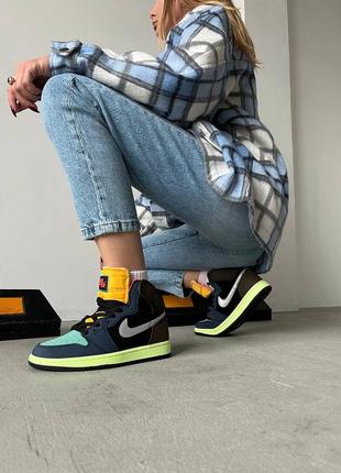 Кросівки air jordan 555088-063 1 mid multicolor кроссовки