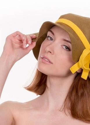 Банная шапка luxyart "леди", искусственный фетр, коричневый (la-440)1 фото