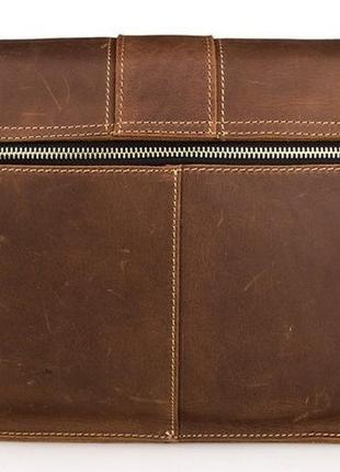 Сумка мужская vintage 14231 в винтажном стиле коричневая4 фото