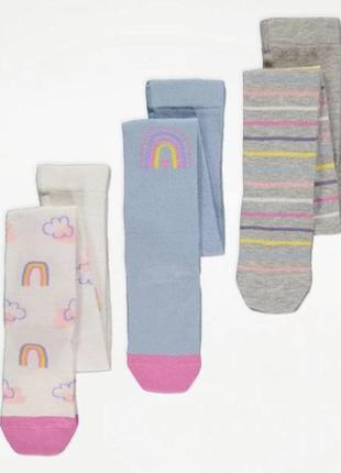 Колготки для дівчинки комплект 3шт. від george