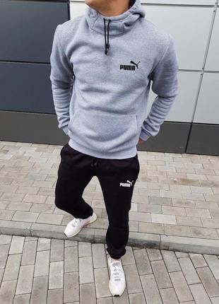 Зимний мужской спортивный трикотажный костюм puma