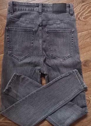 Базовые плотные серые джинсы скинни с высокой посадкой высокая посадка ,талия zara2 фото