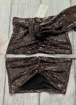 Крутая юбка карандаш блестит femme luxe размер xs-s4 фото