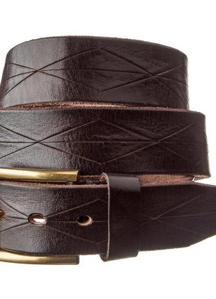 Ремень кожаный vintage 20132 темно-коричневый