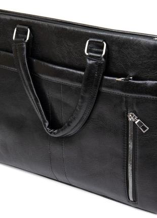 Деловая сумка кожзам vintage 20516 черная
